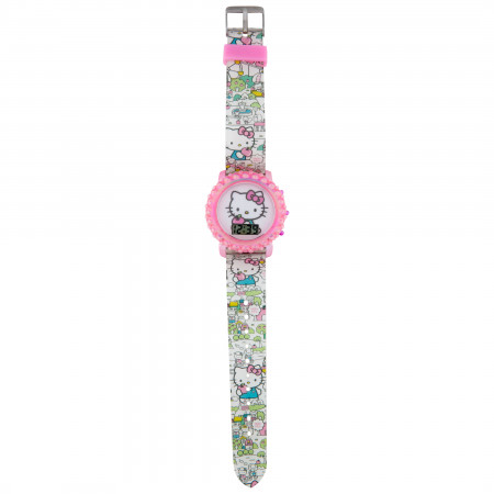Hello Kitty LCD Kid's Watch with Silicone Band